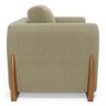 Kit 02 Poltronas e 01 Sofá Bloom 200cm 03 Lugares com Pés de Madeira Bouclê Bege - Desk Design - 13