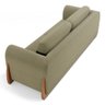 Kit 02 Poltronas e 01 Sofá Bloom 200cm 03 Lugares com Pés de Madeira Bouclê Bege - Desk Design - 18