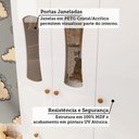 Ver mais imagens de Quarto de Bebê Guarda-Roupa 3 Portas com Janelas e Berço Minicama 100% MDF Aurora Espresso Móveis Branco/Brilho/Amêndoa