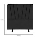 Ver imagem 5 de Cabeceira Solteiro Cama Box Estofada 90 Cm Lile Linho Preto
