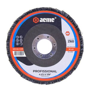 Disco Flap Aeme Profissional Fibra Angular 4.1/2" (115mm) 10 Unidades
