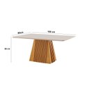 Ver imagem 3 de Conjunto de Jantar Mesa Áustria 160x80cm 6 Cadeiras Tampo MDF/Vidro Marrom Yescasa Castanho Cinamomo/Capuccino/Off White