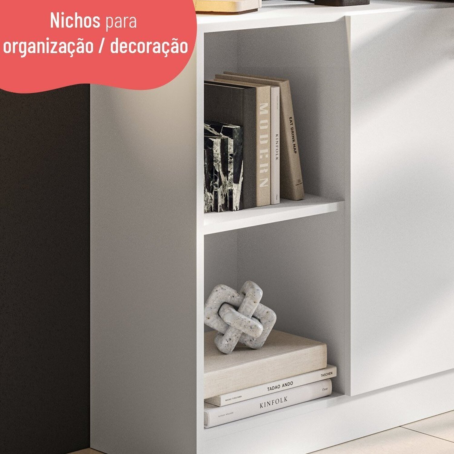 Escrivaninha Versa Home 107cm 2 Portas - 9