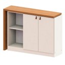 Ver imagem 3 de Escrivaninha Mesa Escritório Versa Home 2 Portas 112cm Branco e Freijó