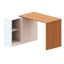 Ver imagem 6 de Escrivaninha Mesa Escritório Versa Home 2 Portas 112cm Branco e Freijó