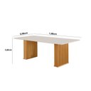 Ver imagem 3 de Conjunto Sala de Jantar Mesa Imperatriz 1,80x0,90 com 06 Cadeiras Catar Yescasa Marrom/Castanho Cinamomo/Creme/Off White