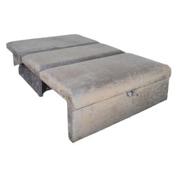 Sofá Cama Casal sem Braço 1,30m – Cinza Suede - 3