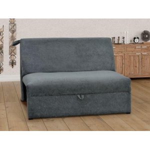 Sofá Cama Casal sem Braço 1,30m – Cinza Suede
