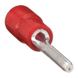 200un Terminal Pino Agulha Pre Isolado 0,5 a 1,5mm Vermelho - 4