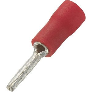 200un Terminal Pino Agulha Pre Isolado 0,5 a 1,5mm Vermelho