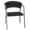 Ver imagem 3 de Cadeira Atenas Tricô Náutico e Alumínio com Proteção Uv - Sala, Jardim, Varanda, Edícula e Piscina