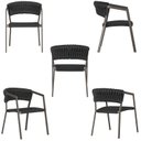 Ver imagem 2 de Cadeira Atenas Tricô Náutico e Alumínio com Proteção Uv - Sala, Jardim, Varanda, Edícula e Piscina