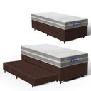 Ver imagem 1 de Cama Box + Colchão Gazin de Molas Ensacadas One Face Air Up + Auxiliar de Espuma Solteiro 88 cm