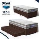 Ver imagem 2 de Cama Box + Colchão Gazin de Molas Ensacadas One Face Air Up + Auxiliar de Espuma Solteiro 88 cm