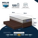 Ver imagem 3 de Cama Box + Colchão Gazin de Molas Ensacadas One Face Air Up + Auxiliar de Espuma Solteiro 88 cm