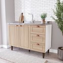 Ver imagem 2 de Balcão 2 Portas 3 Gavetas 120 Cm Pérola para Cozinha