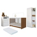 Ver imagem 2 de Quarto de Bebê Completo com Berço 3 em 1 e Colchão Incluso Confete Multimóveis MP4915 Madeirado/