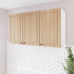 Armário Aéreo 3 Portas 120 Cm Pérola - 2