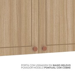Armário Aéreo 3 Portas 120 Cm Pérola - 6