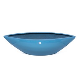 Vaso Decorativo Barca Azul Turquesa 17x63x17 cm - D'Rossi - 1