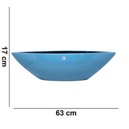 Vaso Decorativo Barca Azul Turquesa 17x63x17 cm - D'Rossi - 5