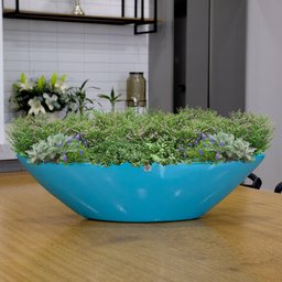 Vaso Decorativo Barca Azul Turquesa 17x63x17 cm - D'Rossi - 2