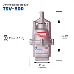 Bomba Submersa Vibratória Tsv-900 450 W Monofásico Motor Thebe Ip68 127v - 2