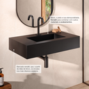 Ver imagem 2 de Bancada Cuba Esculpida de Porcelanato para Banheiro Alto Padrão Portobello 80x45x15cm