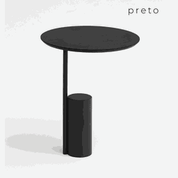 Mesa de Apoio Pistão - Tampo Laca - Base Aço Carbono - Altura 50cm - 1
