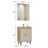 Armário Conjunto de Banheiro com Gabinete, Cuba e Espelheira  e LED 60 cm - 3