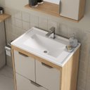 Ver imagem 5 de Armário Conjunto de Banheiro com Gabinete, Cuba e Espelheira e LED 60 cm