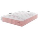 Ver imagem 4 de Conjunto Colchão Mola Ensacada e Base Box Casal 67x138x188cm Cairo Yescasa Rosa/Rose
