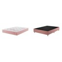 Ver imagem 2 de Conjunto Colchão Mola Ensacada e Base Box Casal 67x138x188cm Cairo Yescasa Rosa/Rose