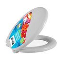 Ver imagem 1 de Assento Almofadado Perfumado Oval Cinza Tampa para Vaso Univ