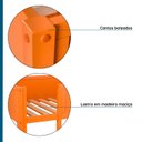 Ver imagem 7 de Cama Alta Infantil em Madeira e MDF Sureleve Yescasa Laranja