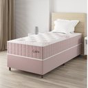 Ver imagem 1 de Conjunto Colchão Mola Ensacada e Base Box Solteiro 67x88x188cm Cairo Yescasa Rosa/Rose