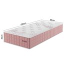 Ver imagem 5 de Conjunto Colchão Mola Ensacada e Base Box Solteiro 67x88x188cm Cairo Yescasa Rosa/Rose