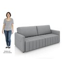 Ver imagem 5 de Sofá Cama Casal Retrátil 2 Lugares 192cm Atlas M22 Linho Cinza - Mpozenato