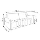 Ver imagem 4 de Sofá Cama Casal Retrátil 2 Lugares 192cm Atlas M22 Linho Cinza - Mpozenato