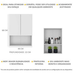Armário Lavanderia com 2 Portas Multimóveis Branco - 3