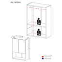 Ver imagem 4 de Armário Lavanderia com 2 Portas Multimóveis Branco