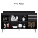 Ver imagem 5 de Balcao com Tampo 4 Portas 2 Gavetas 150 Cm Bp Ayla Eratto Moveis - Preto