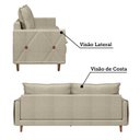 Ver imagem 4 de Sofá Living 3 Lugares com Pés em Madeira Maciça 210cm Sololá Yescasa
