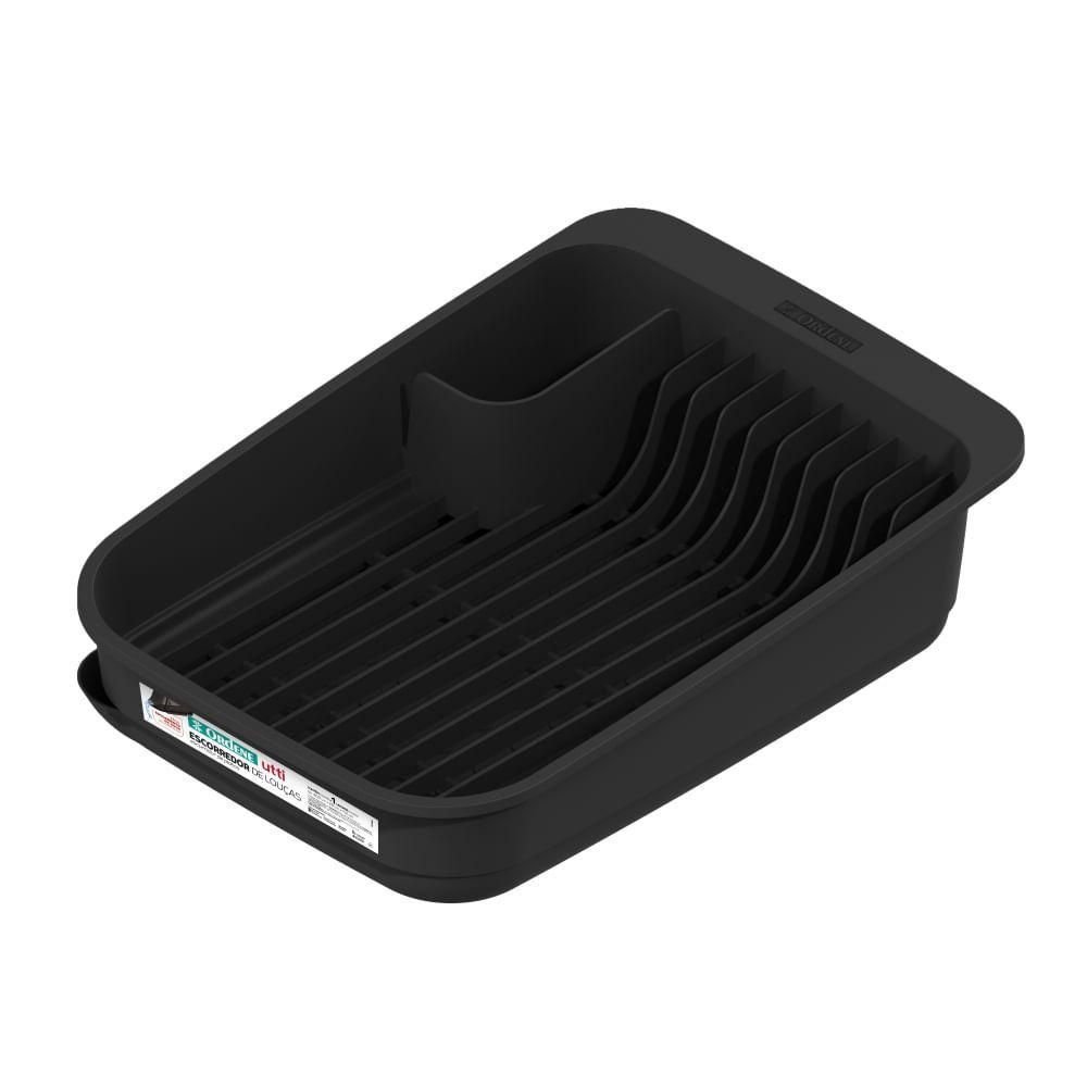 Escorredor de Louças Plástico Preto Utti Ordene - 2