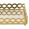 Bandeja Decorativa Luxo Belga Metal 30x25cm Ouro - JOLITEX - 2