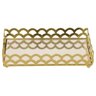 Bandeja Decorativa Luxo Belga Metal 30x25cm Ouro - JOLITEX - 1