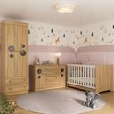 Ver imagem 2 de Quarto de Bebê Completo com Berço Americano 3 em 1 Pirulito Multimóveis Mp4625 Madeirado
