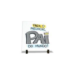 Porta Retrato Dia Dos Pais Decorativo em Azulejo Personalizados - 1