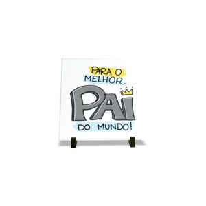 Porta Retrato Dia Dos Pais Decorativo em Azulejo Personalizados