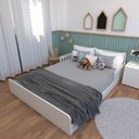 Ver imagem 1 de Cama Infantil Montessoriana Casal New Cori Branco